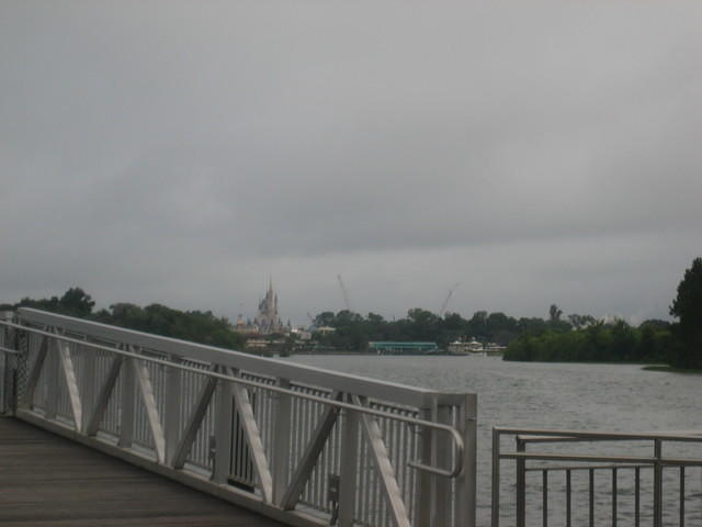 View from the ferry - Cinderella's Castle in the distance.