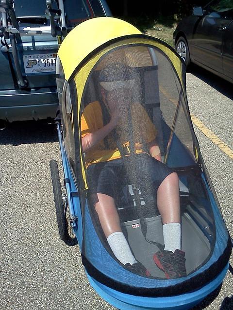 At the start of the Kal-Haven trail in Samuel's new Wike trailer!