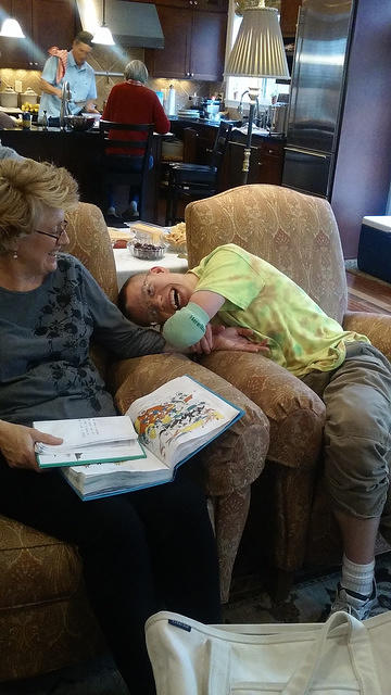 Thanksgiving 2016 - Samuel is very happy to be with his Aunt Ania!