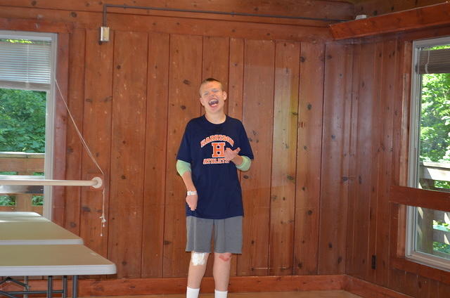 Samuel in his cabin.