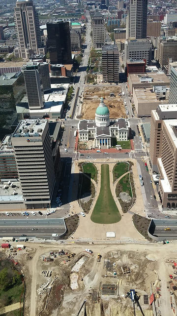Looking West from the Arch.