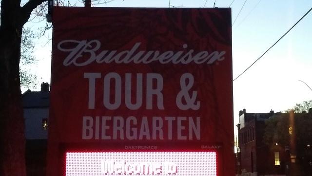 Waiting for our brewery tour.