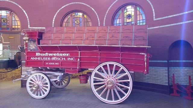 One of the wagons for the Budweiser horses.