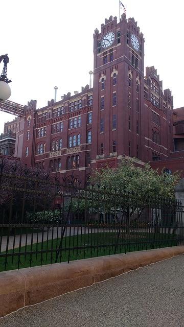 The clocktower at the Brewery.