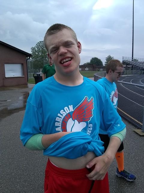 Smiling for the camera.