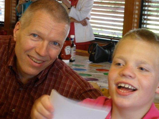 Dan and Samuel enjoyed the party!