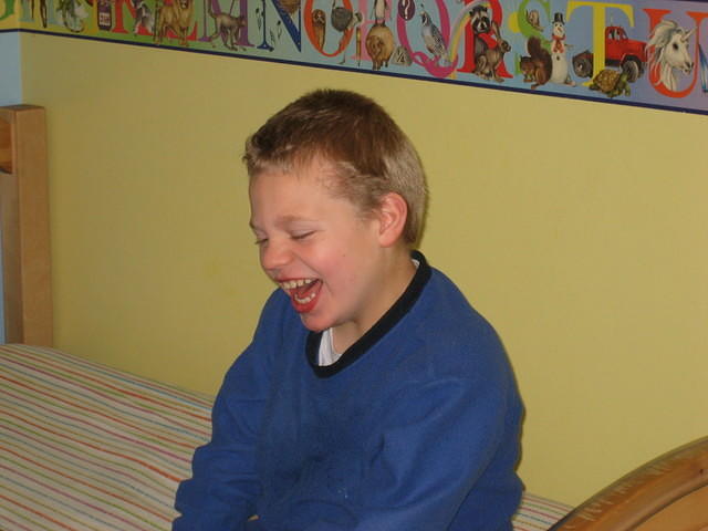 He's very excited about Christmas!