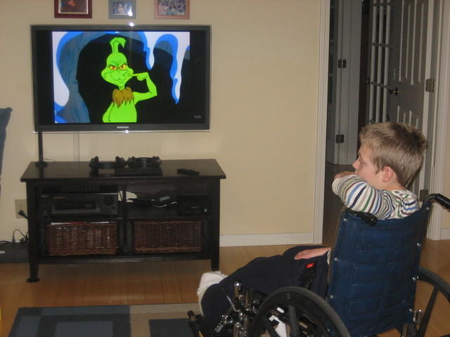 We have been watching a lot of TV. :-)  Hopefully the snow will melt soon and we can get outside more!