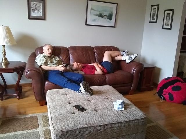 Samuel making himself at home at the Carpenter's for Christopher's 18th Birthday Party