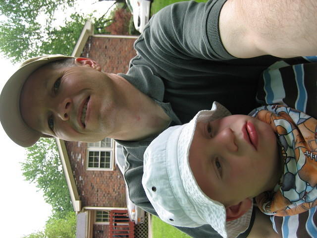 Dad taking a picture of us together