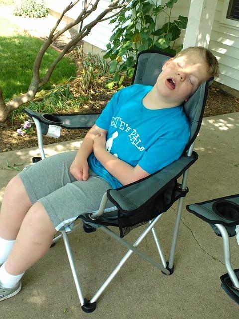 Whew! After a long day of gardening, I'm beat!