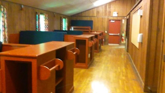 Inside the sleeping cabin