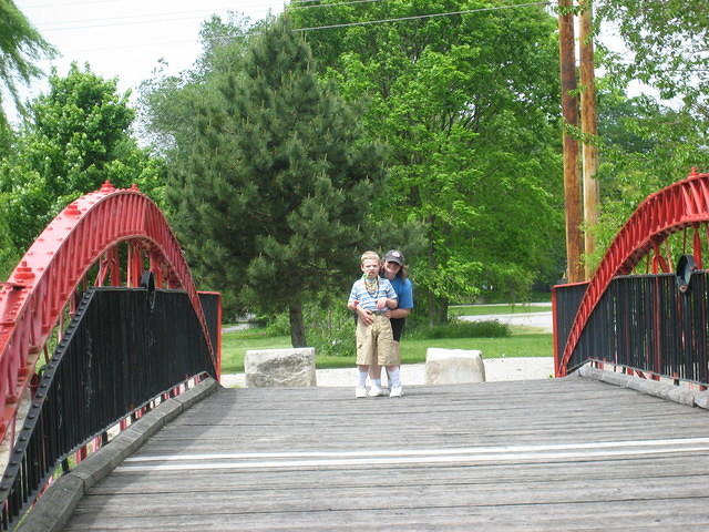 Samuel and Kathy on Iron Bridge.