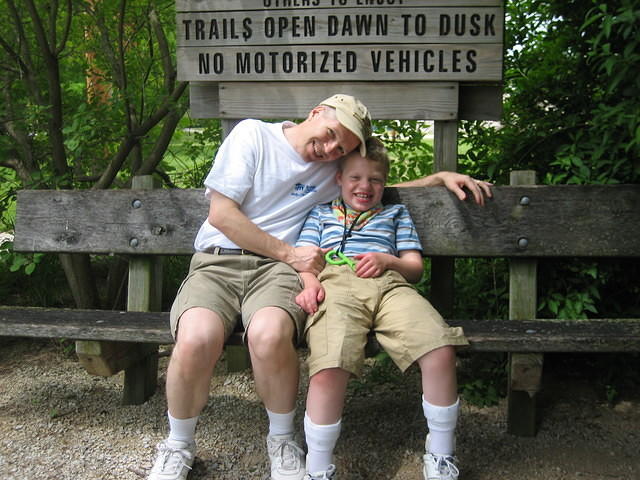 Samuel and Dan taking a break.