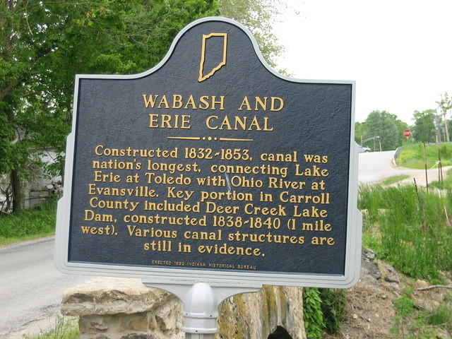Wabash and Eric Canal Sign.