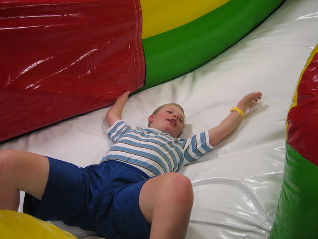 He liked bouncing at the bottom.