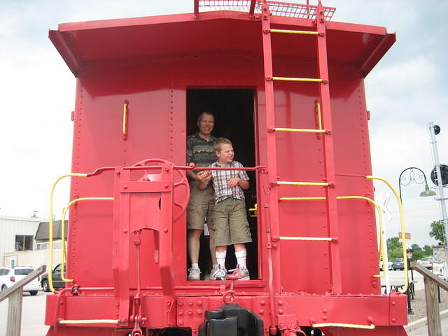 Samuel on the Caboose.