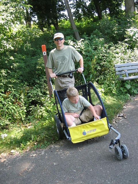 We made it! Dan and Samuel at the end (Mile Marker 0).