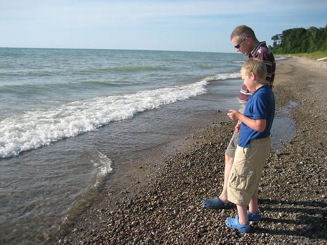 Samuel loved watching the waves.