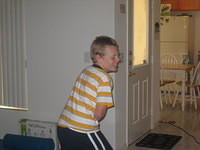 Doing the vacuum dance!