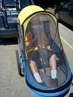 At the start of the Kal-Haven trail in Samuel's new Wike trailer!