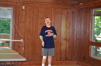 Samuel in his cabin.