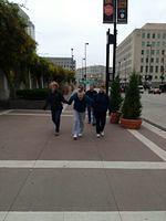 Samuel showing Mom and Aunt Ania downtown Cincinnati!