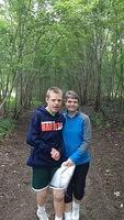 Samuel and Mom on the Wabash Heritage Trail.