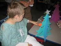 Crafting his Christmas Tree!