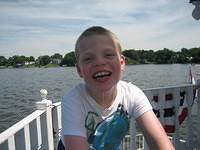 Samuel on the Shafer Queen.