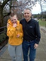 Dan and Samuel at Vulcan Park and Museum in Birmingham.