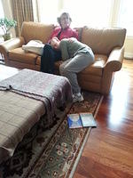 Sleeping on Aunt Ania - Thanksgiving 2014