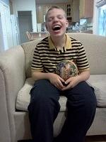 Shirt from Aunt Ania -- his new favorite!