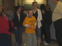 Samuel taking the 5th Grade Send-Off walk around school on his last day of school.