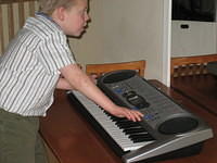 My cool keyboard from aunt Ania and uncle Carl