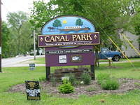 Wabash and Eric Canal Park Entrance.