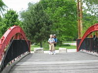 Samuel and Kathy on Iron Bridge.