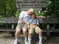 Samuel and Dan taking a break.