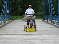 Samuel and Dan on the movable bridge.