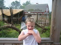 In front of the Bald Eagle Exhibit