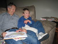 Samuel is not interested in this cute cat!