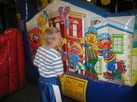 He was pretty happy to see his Sesame Street friends -- he loves Ernie!