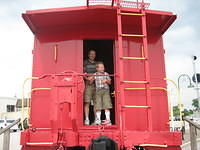 Samuel on the Caboose.