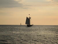 The Friends Good Will Ship with sails up!