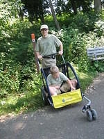 We made it! Dan and Samuel at the end (Mile Marker 0).