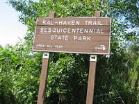 Start of the Kal-Haven Trail.