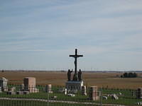 Fowler Ridge Wind Farm in the distance. Not yet operational.